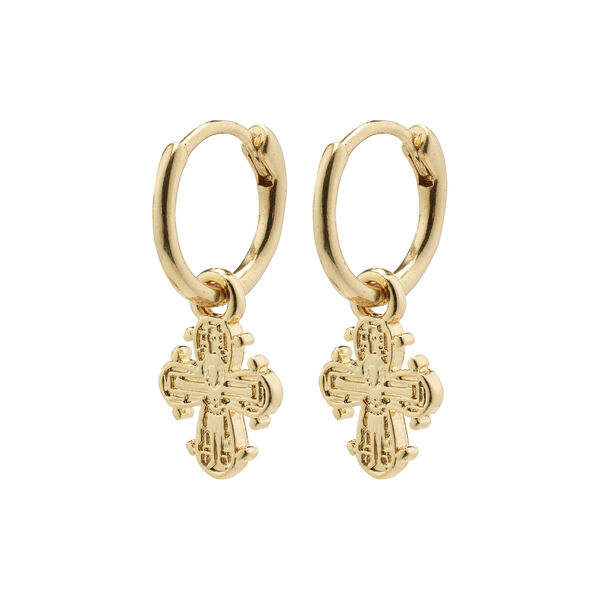 DAGMAR Huggie Earrings, gold plated, Pilgrim