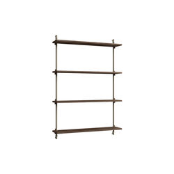 Wall Shelving Medium, smoked oak/warm grey, MOEBE