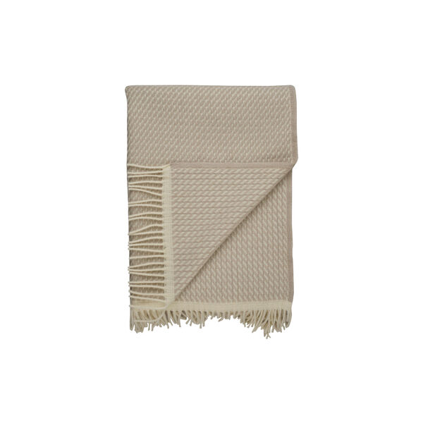 MELLO Throw, warm grey, Røros Tweed