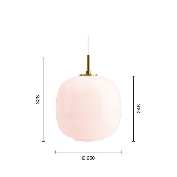 VL45 Radiohus Pale Rose Pendant, Louis Poulsen