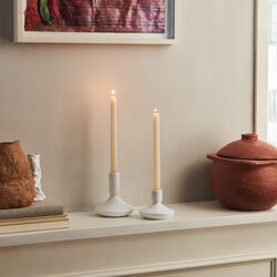 White Fluted Candlestick 12 cm, Royal Copenhagen