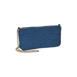 Knitted Clutch Chain Petra, dark blue melange, By LOHN