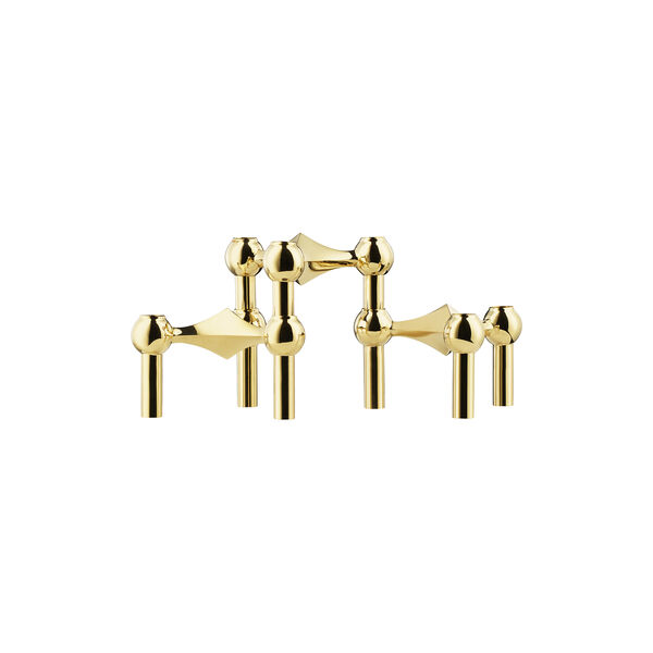 STOFF Nagel Candleholder 3 pcs, brass, STOFF Nagel