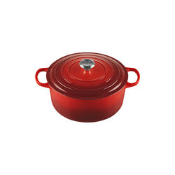 Signature round cast iron pot &Oslash; 28 cm, cerise, Le Creuset