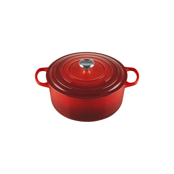 Signature round cast iron pot &Oslash; 28 cm, cerise, Le Creuset