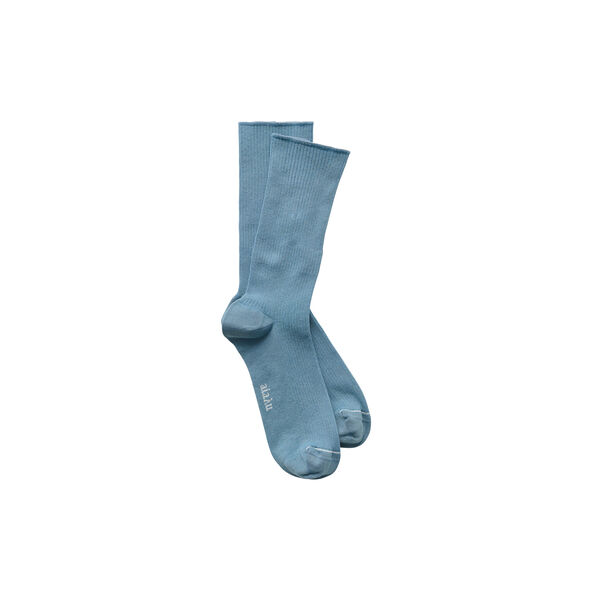Cotton Rib Socks, opal blue, Aiayu