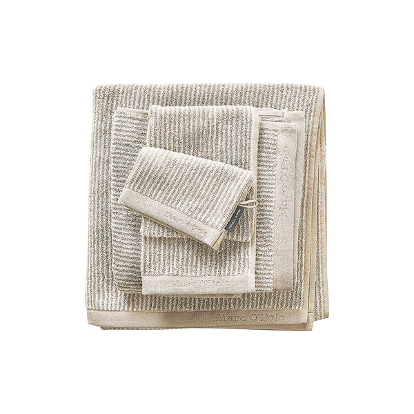 Timeless Tone Stripe Towel, beige/white, Marc O'Polo