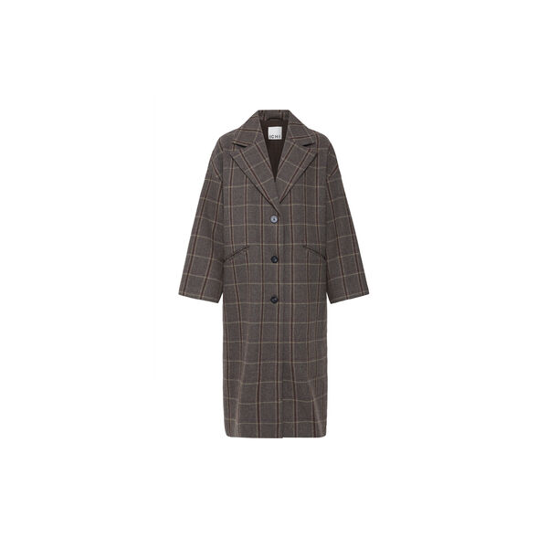 IHEMMALU Jacket, cocoa brown check, ICHI