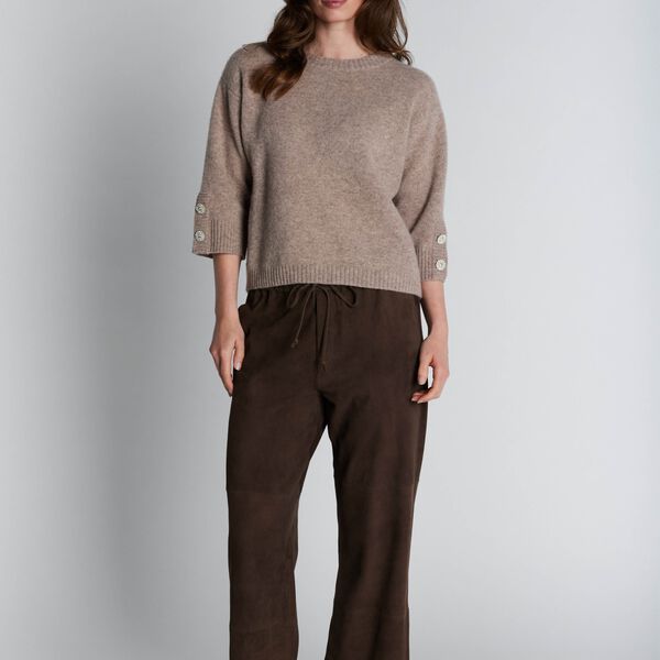 2847PBOEkola suede trousers, smoke, PBO