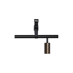 Long John 4 Spot Pendant Black Leather, black/bronze, Rubn