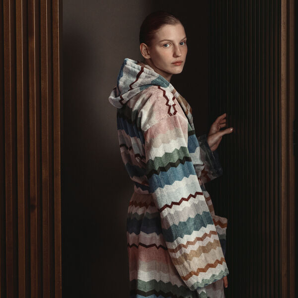 Eva Hooded Bathrobe, 100 multicolour, Missoni Home