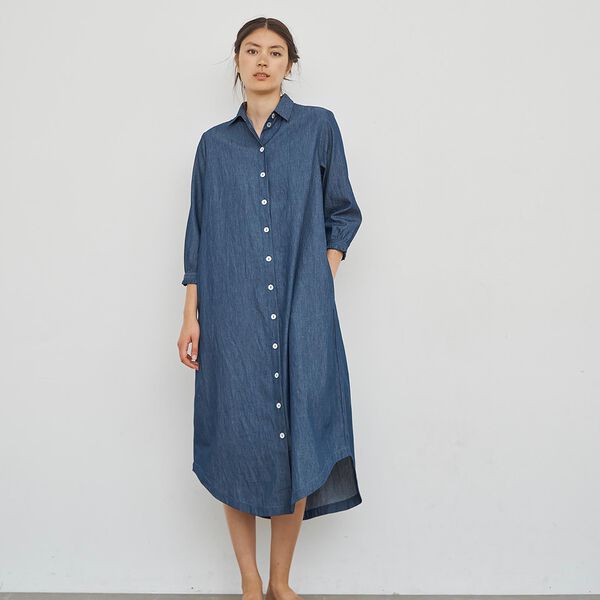 Joy Shirt Dress, blue denim Joy Shirt Dress, blue denim, CARE BY ME