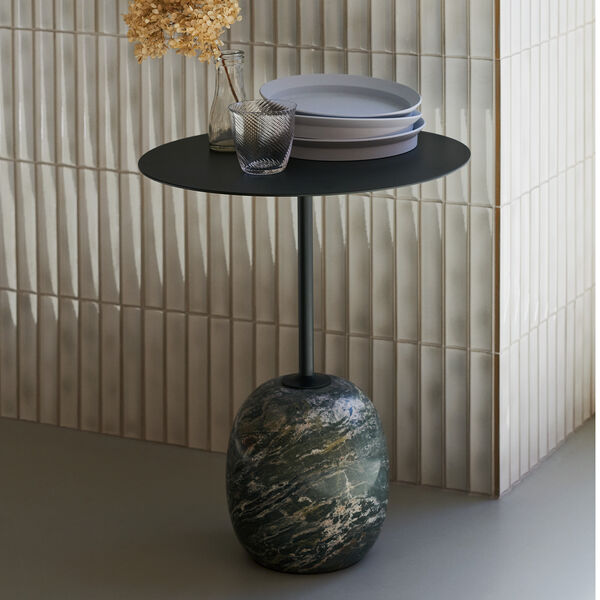 Lato Table LN9 Lounge Table, Verde Alpi marble/deep green, &Tradition