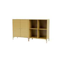 PAIR Classic Sideboard with Brass Legs, 157 cumin, Montana Furniture