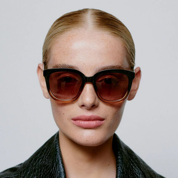 Billy Sunglasses, black/brown transparent, A. KJÆRBEDE