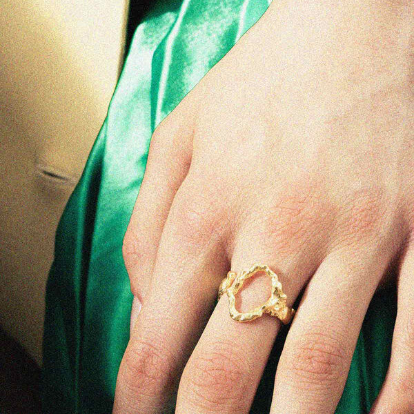 APOCALYPSE RING, gold plated, House of Vincent