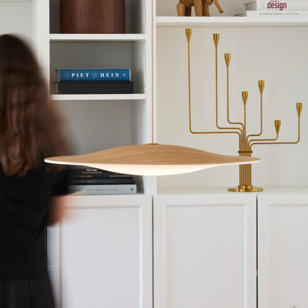 Sinus Wood 550P Pendant, oak Sinus Wood 550P Pendant, oak, Piet Hein