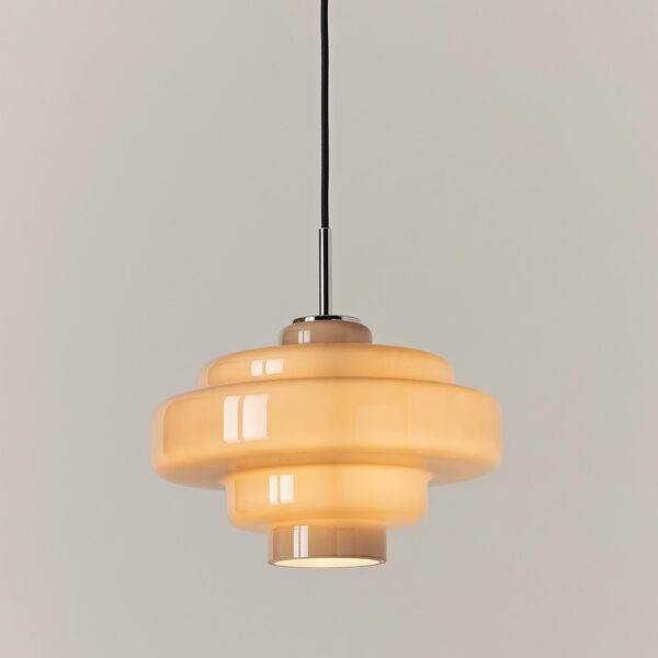 Millie Glass Pendant, taupe, Westwing Collection