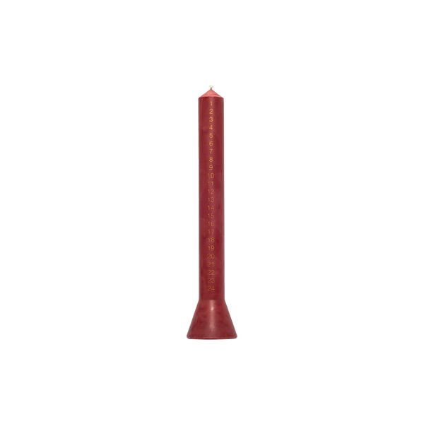 Calender Candle Hyggelyset, ruby/gold, Alterlyset