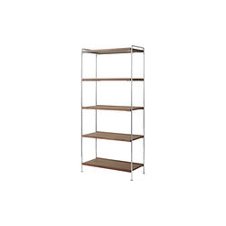 Alima NDS6 | Chrome/Walnut | Shelving System, &Tradition