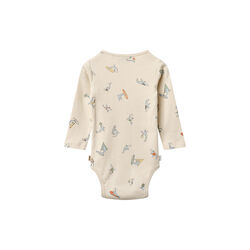 Body L/S Freddie, whale friends, Wheat