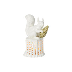Winter Stories Squirrel on Tree Stumb tealight holder, Dottir Nordic Design