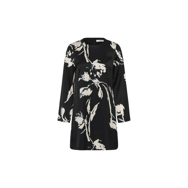 MeadowIW Short Dress, black painted flower, InWear