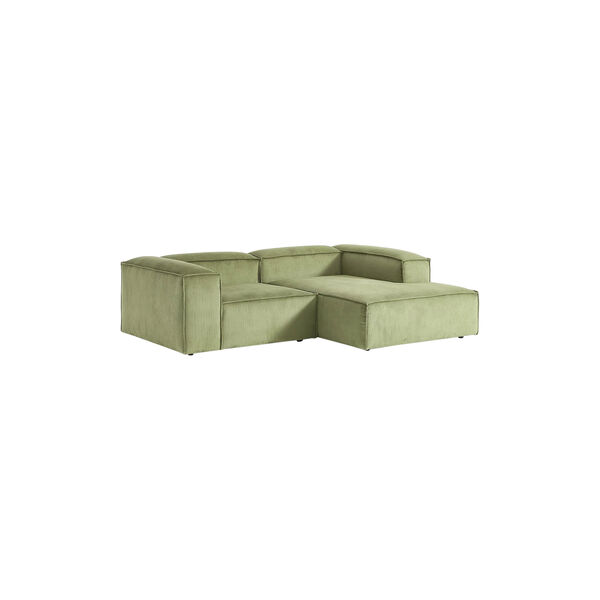 Lennon Modular Corner Sofa, corduroy olive green, Westwing Collection