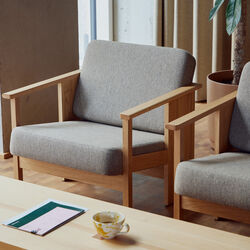 Block Lounge Chair, oak/hallingdal 65, Form & Refine