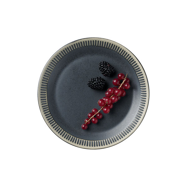 Colorit Plate Ø 19 cm, grey Colorit Plate Ø 19 cm, grey, Knabstrup Keramik