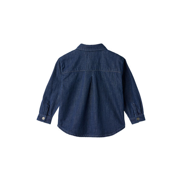 Organic Denim Cowboy Shirt, dark indigo blue washed, Copenhagen Colors Organics