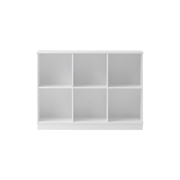 Wood Shelving Unit 3x2 Horizontal with Base, Oliver Furniture