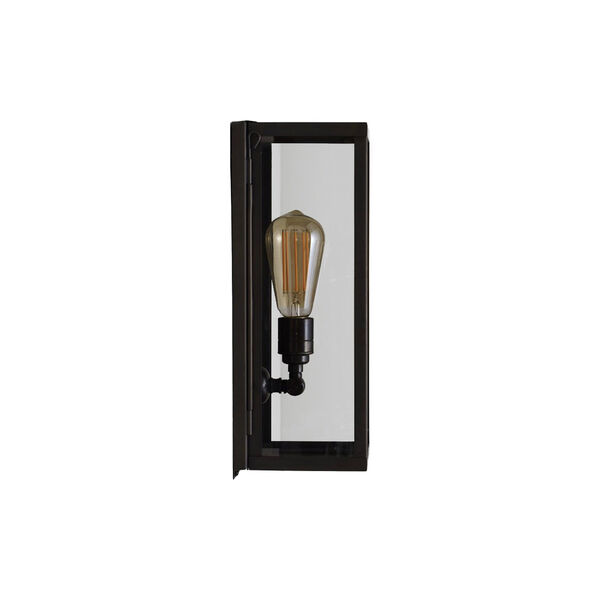Narrow Box Wall Light 7650 (Internally Glazed), weathered brass/clear, Original BTC