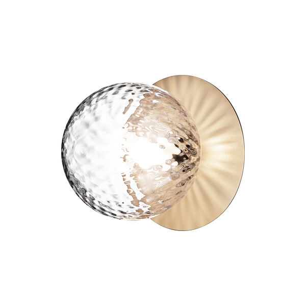 Liila 1 Medium Wall Lamp, nordic gold/optic clear, Nuura