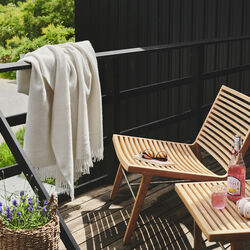 Sams&oslash; Throw, 00100 white, Silkeborg Uldspinderi