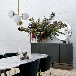 Lord Bouquet Chandelier, brass/opal, Rubn