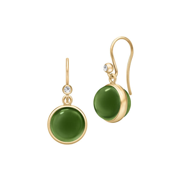 Prime Earrings, gold/moss green, Julie Sandlau