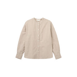Isolde Shirt, brown beach stripe, Studio Feder
