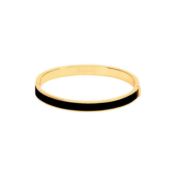 BANGLE Bracelet 7 mm T2, black/light gold, bangle up