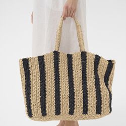 GiorgiaPW Bag, natural and black stripe, Part Two