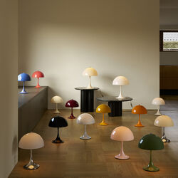 Panthella 250 Portable Table Lamp, opal pale blue, Louis Poulsen