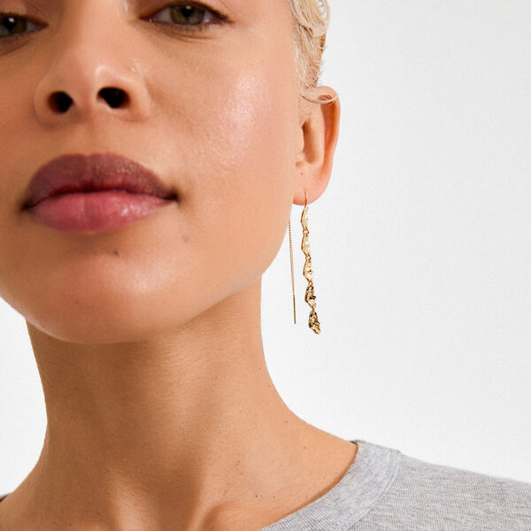 ELIYAH chain earrings, gold plated, Pilgrim