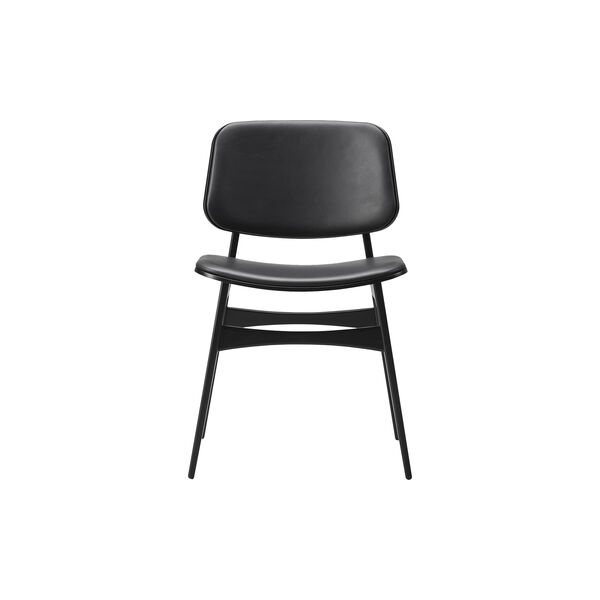 3052 S&oslash;borg Dining Chair, black lacquered oak/black, Fredericia Furniture