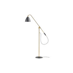 Bestlite BL4 Floor Lamp, grey semi matt/brass, GUBI