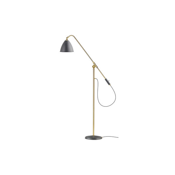Bestlite BL4 Floor Lamp, grey semi matt/brass, GUBI