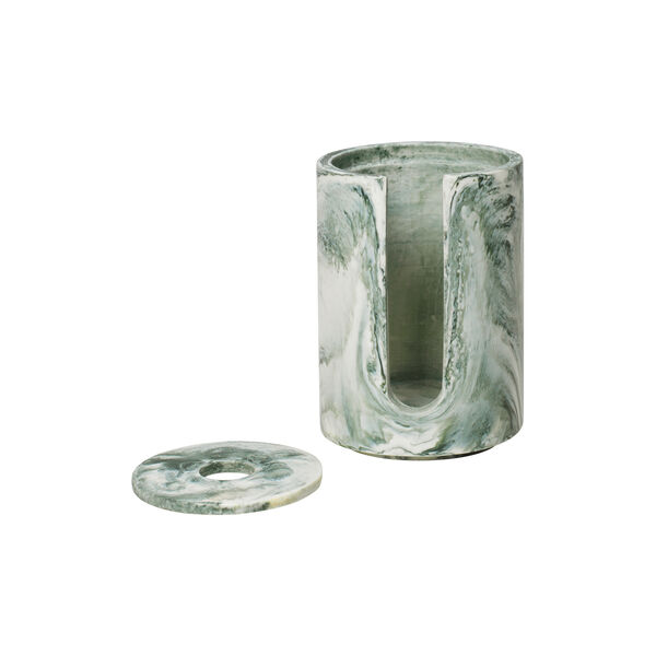 Mist Cotton Pad Holder, emerald off-white, Ferm Living