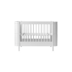 Wood Mini+ Cot Bed excl. Junior Kit 68x122 cm, white, Oliver Furniture