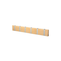 KNAX Horizontal 6 Coat Rack, maple/grey, LoCa