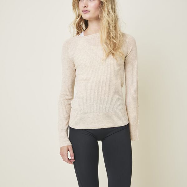 Aveline round-neck knit, sand, Cartel Copenhagen