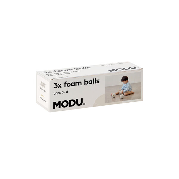 3 x Foam Balls, sand grey/honey yellow, MODU